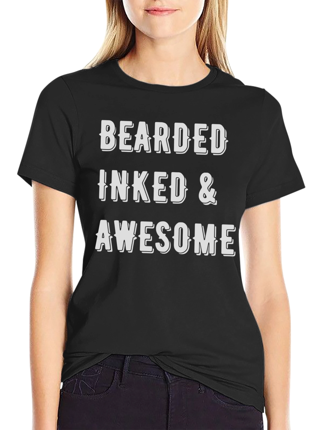 Bearded Inked & Awesome Graphic T-Shirt