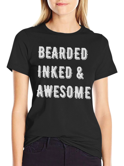 Bearded Inked & Awesome Graphic T-Shirt