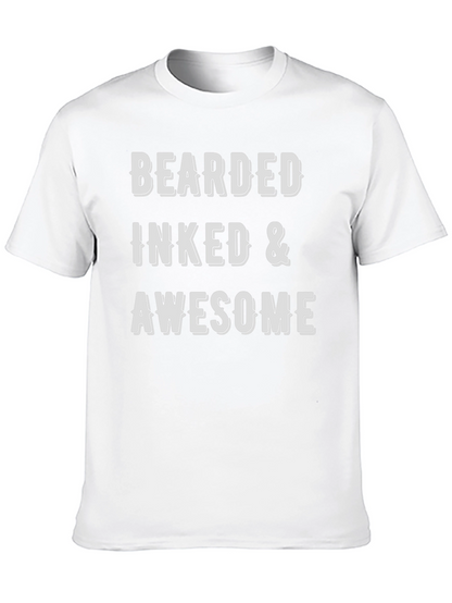 Bearded Inked & Awesome Graphic T-Shirt