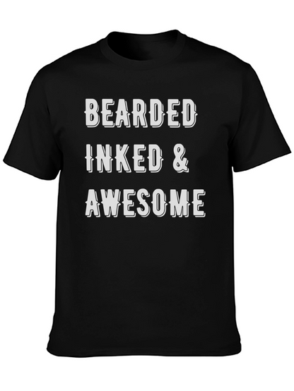 Bearded Inked & Awesome Graphic T-Shirt