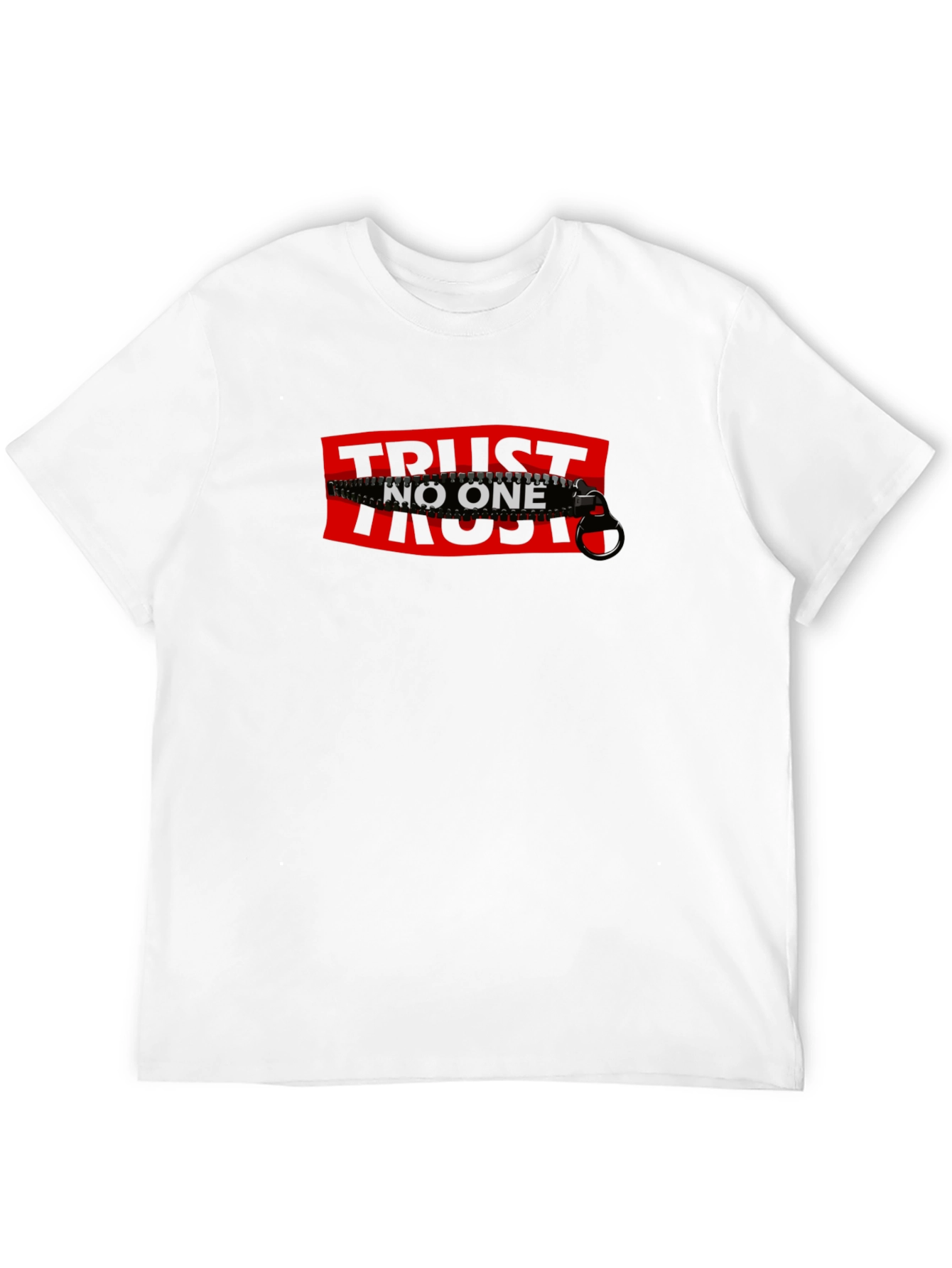 Trust No One Graphic Tee - Black Cotton T-Shirt