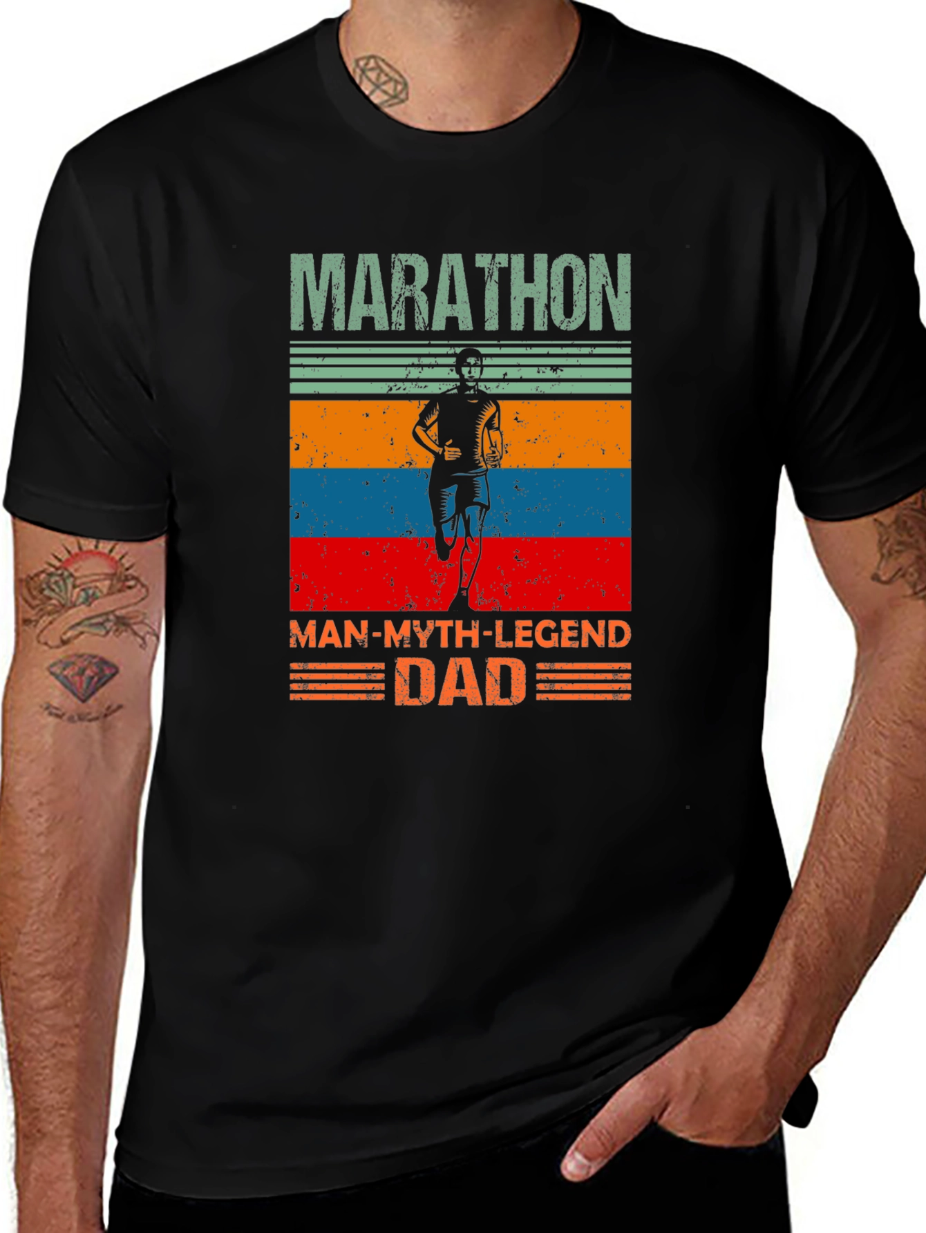 Marathon Dad T-Shirt - Running Man Legend