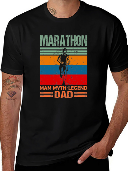 Marathon Dad T-Shirt - Running Man Legend
