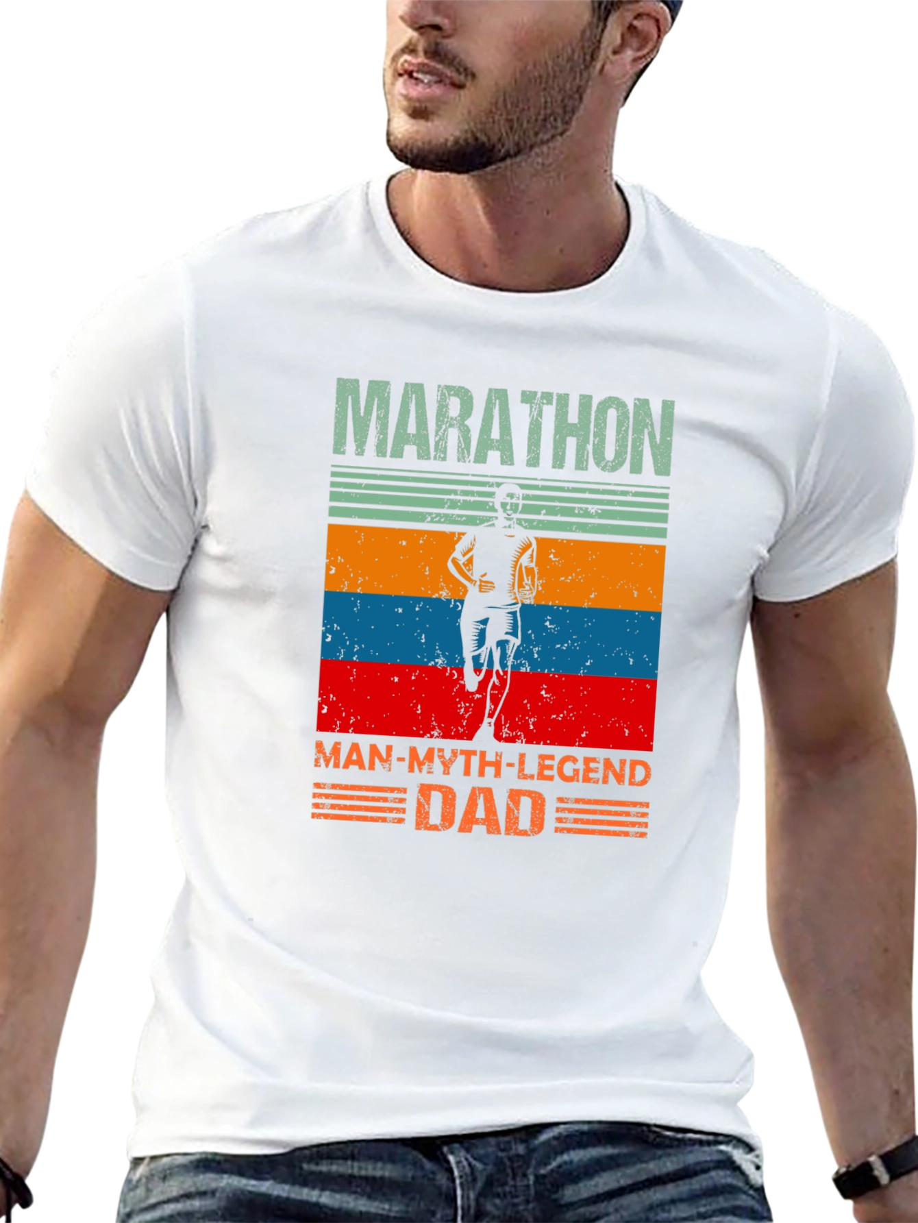 Marathon Dad T-Shirt - Running Man Legend