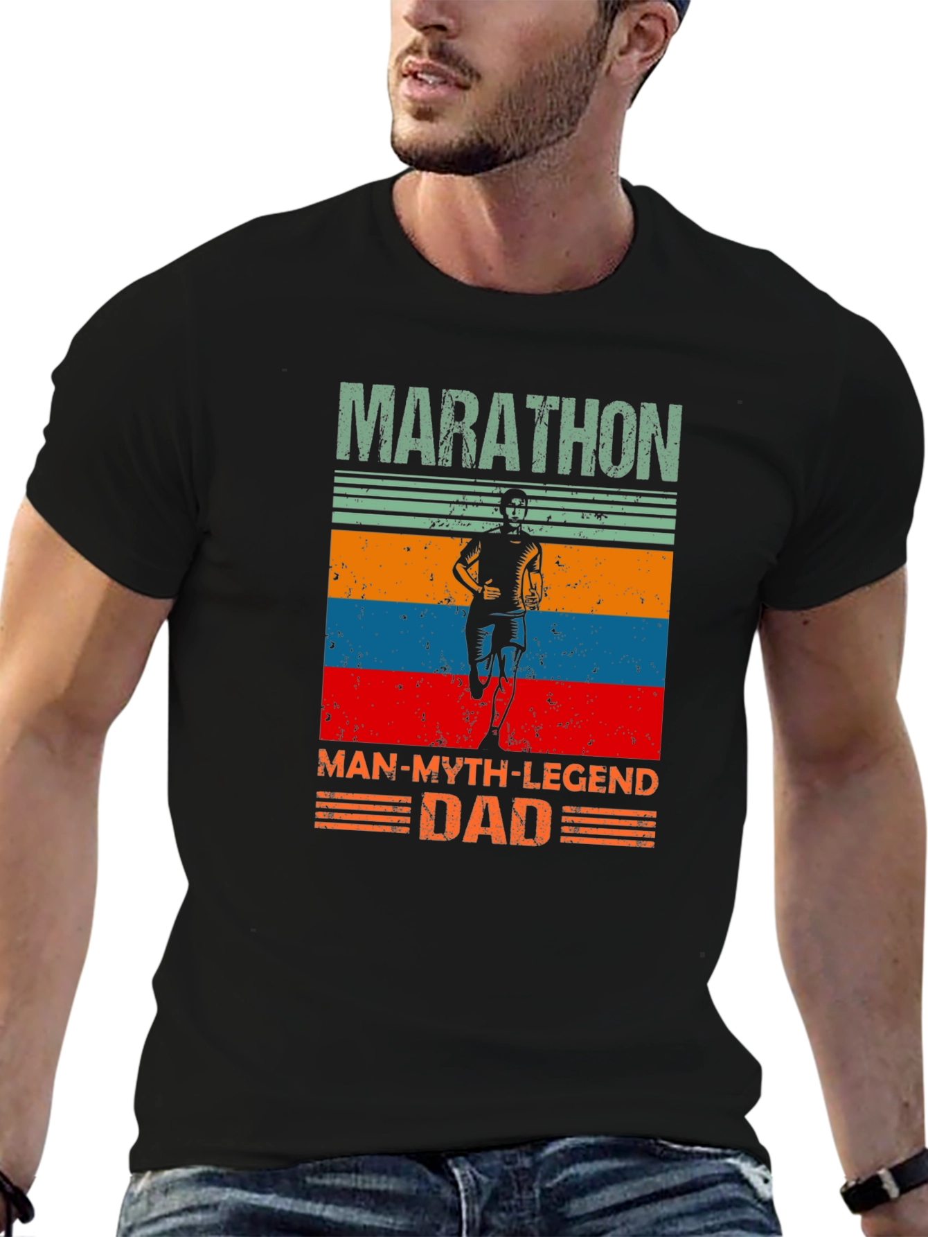 Marathon Dad T-Shirt - Running Man Legend