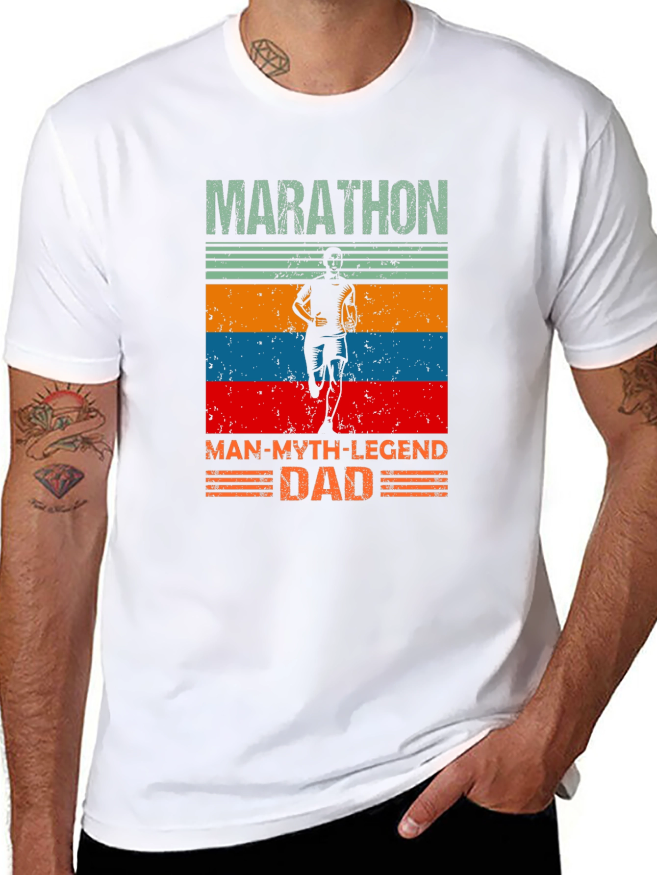 Marathon Dad T-Shirt - Running Man Legend