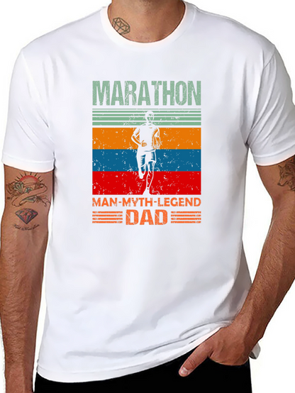 Marathon Dad T-Shirt - Running Man Legend