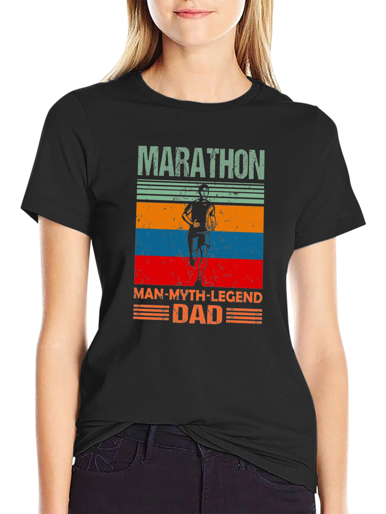 Marathon Dad T-Shirt - Running Man Legend