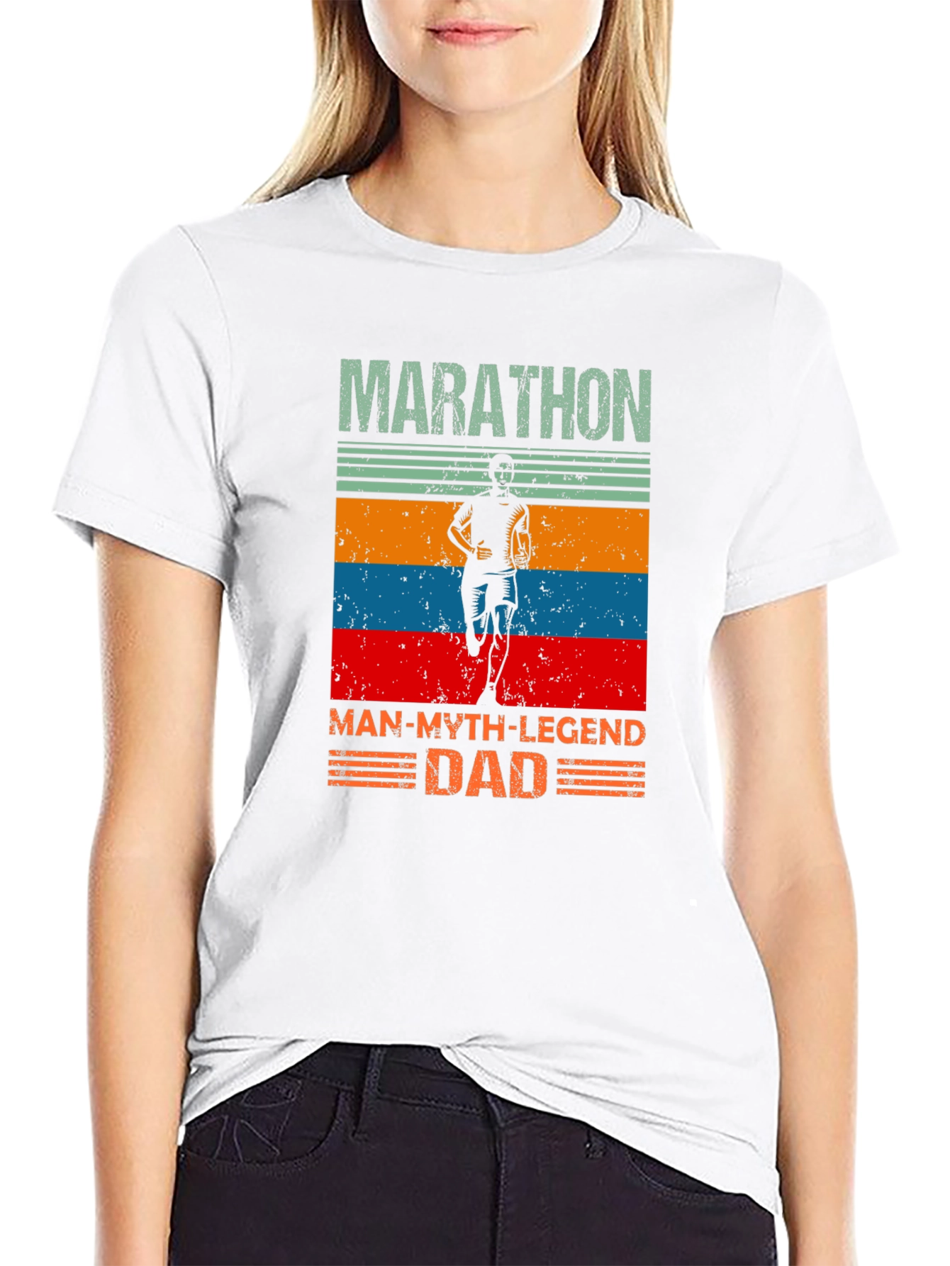 Marathon Dad T-Shirt - Running Man Legend
