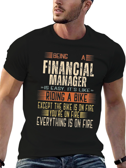 Financial Manager On Fire T-Shirt