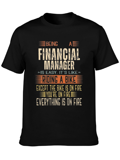 Financial Manager On Fire T-Shirt