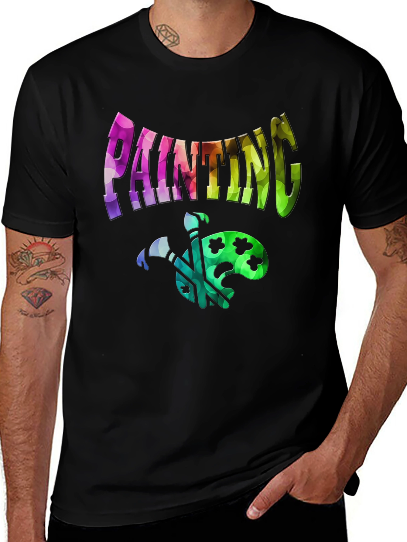 Painting Palette Black T-Shirt