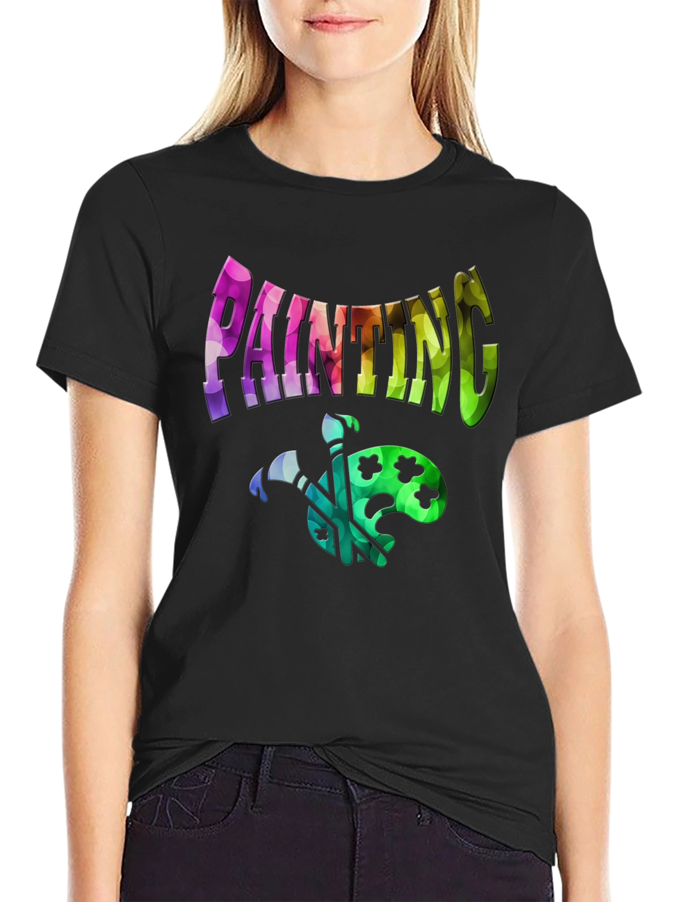 Painting Palette Black T-Shirt