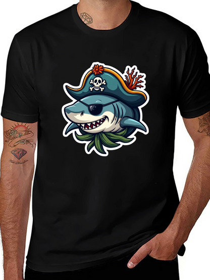 Pirate Shark Graphic T-Shirt
