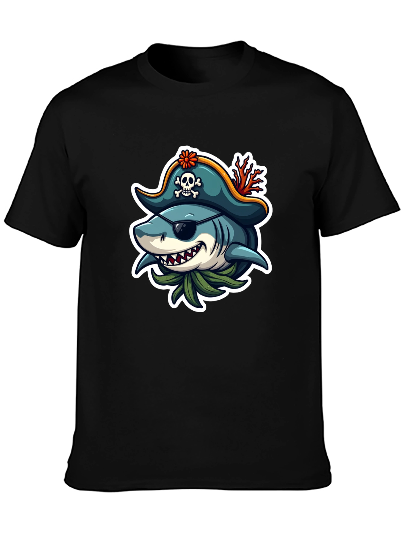 Pirate Shark Graphic T-Shirt