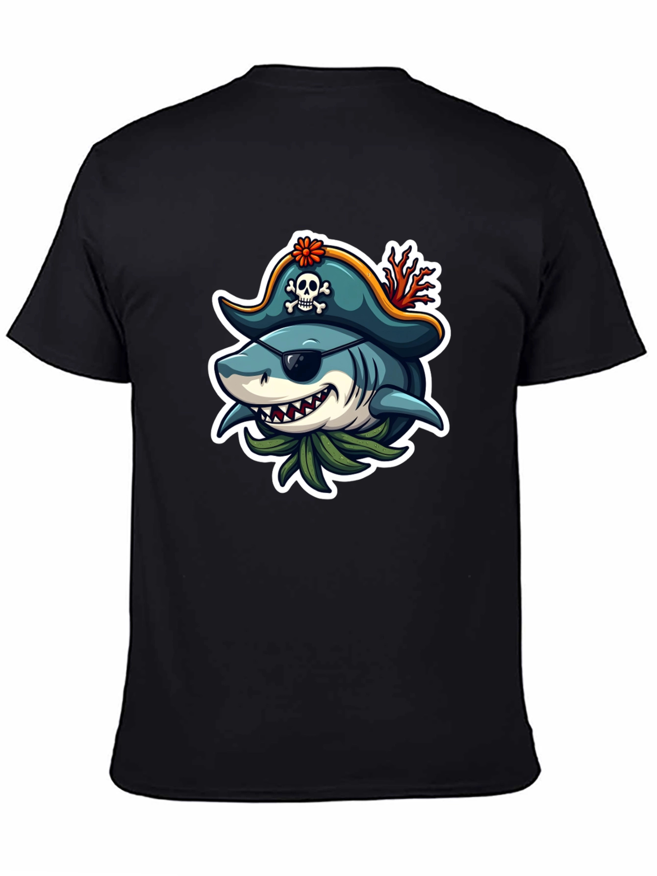 Pirate Shark Graphic T-Shirt