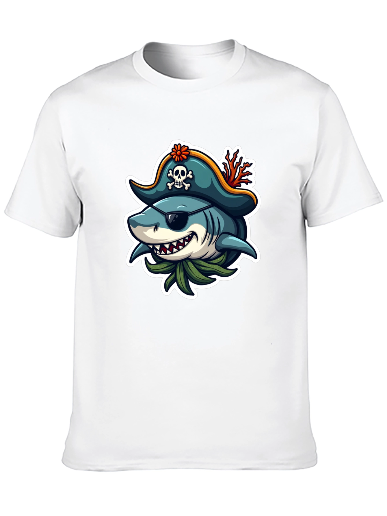 Pirate Shark Graphic T-Shirt