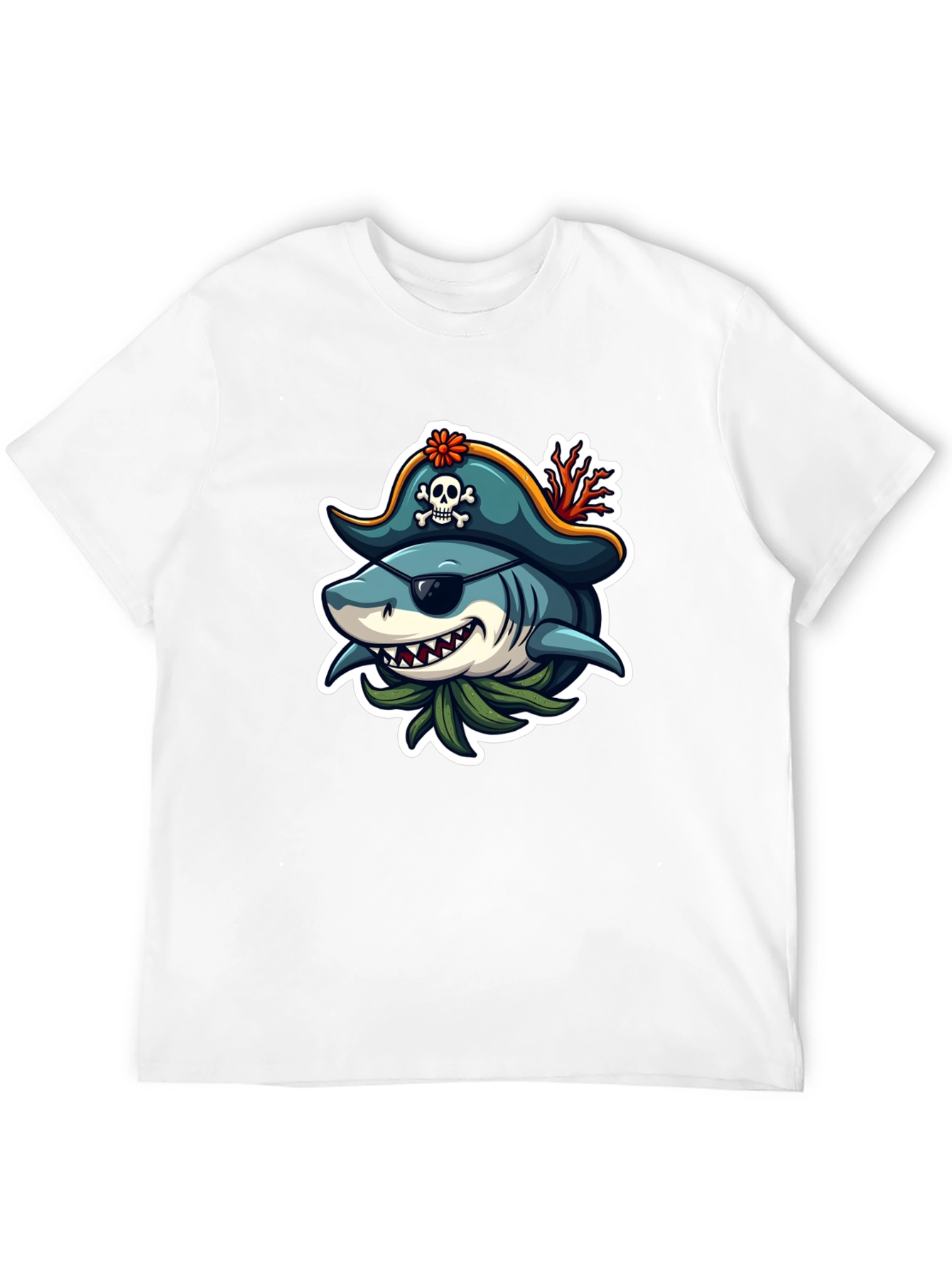 Pirate Shark Graphic T-Shirt