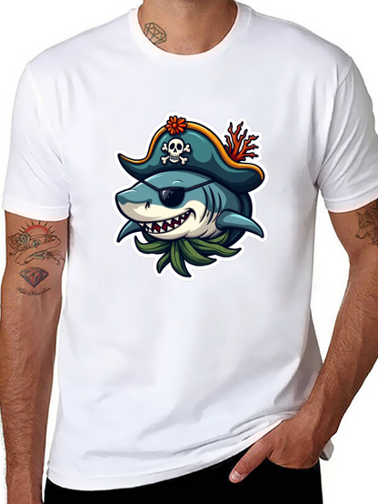 Pirate Shark Graphic T-Shirt