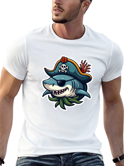 Pirate Shark Graphic T-Shirt