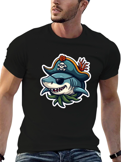 Pirate Shark Graphic T-Shirt