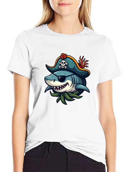 Pirate Shark Graphic T-Shirt