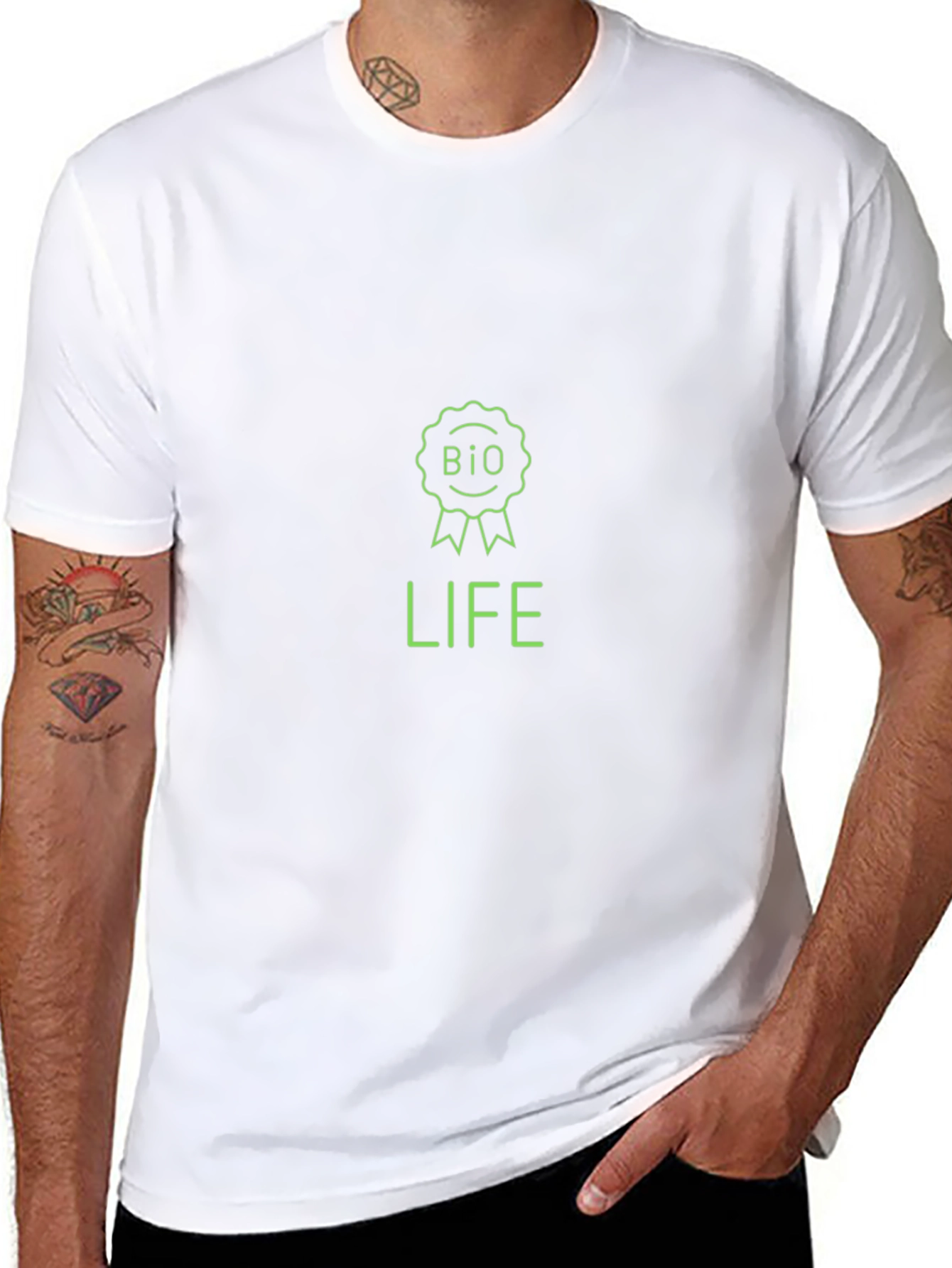 Bio Life Black T-Shirt - Eco Friendly Design