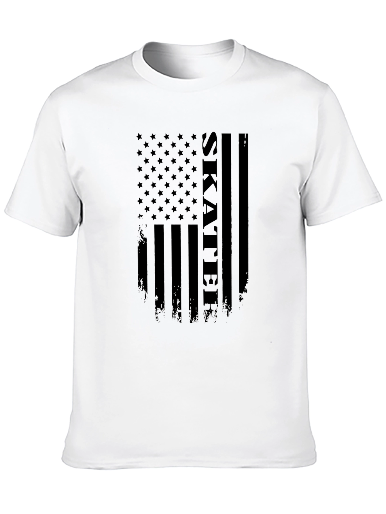 Skater Flag Graphic T-Shirt - Black