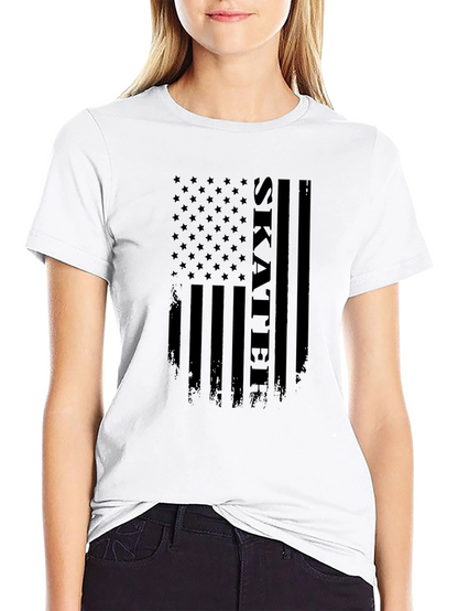 Skater Flag Graphic T-Shirt - Black