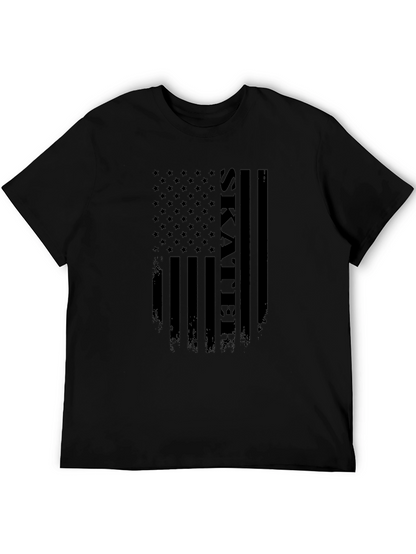 Skater Flag Graphic T-Shirt - Black