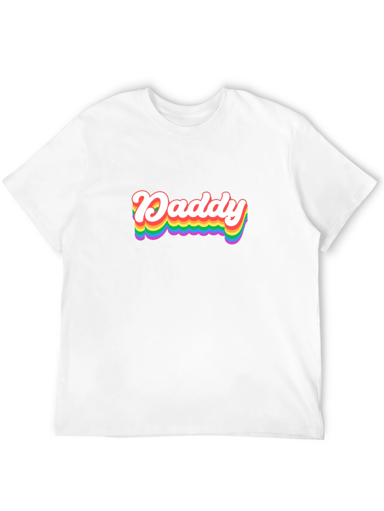 Rainbow Daddy Graphic Tee - Black Cotton Blend Shirt
