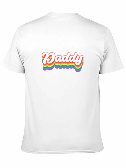Rainbow Daddy Graphic Tee - Black Cotton Blend Shirt