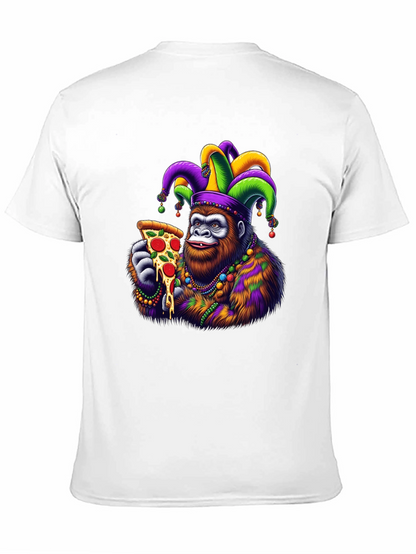Gorilla Mardi Gras Pizza T-Shirt
