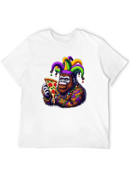 Gorilla Mardi Gras Pizza T-Shirt