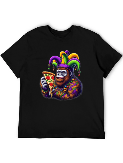 Gorilla Mardi Gras Pizza T-Shirt