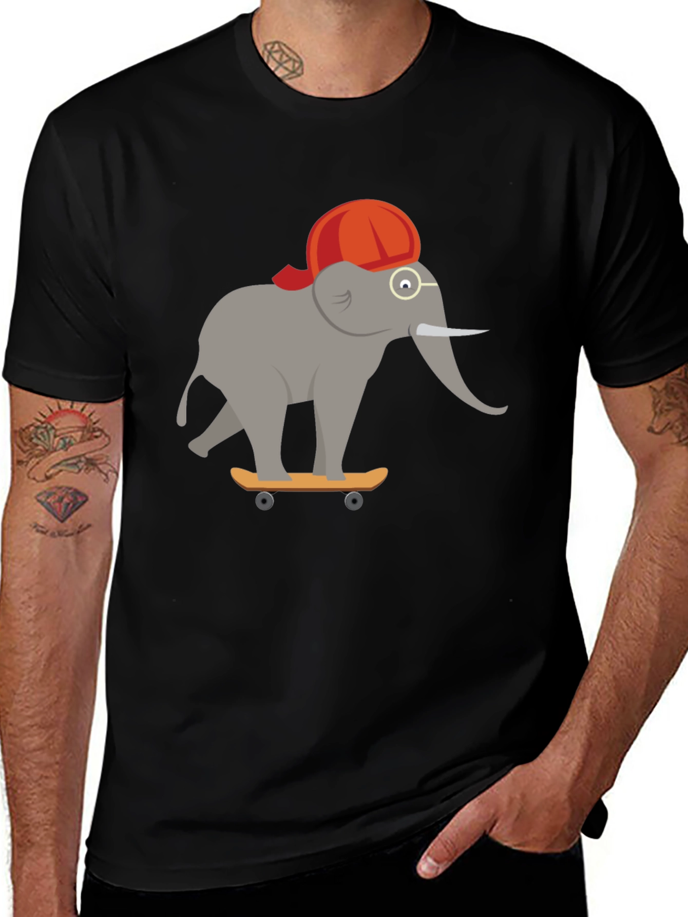Skateboarding Elephant T-Shirt