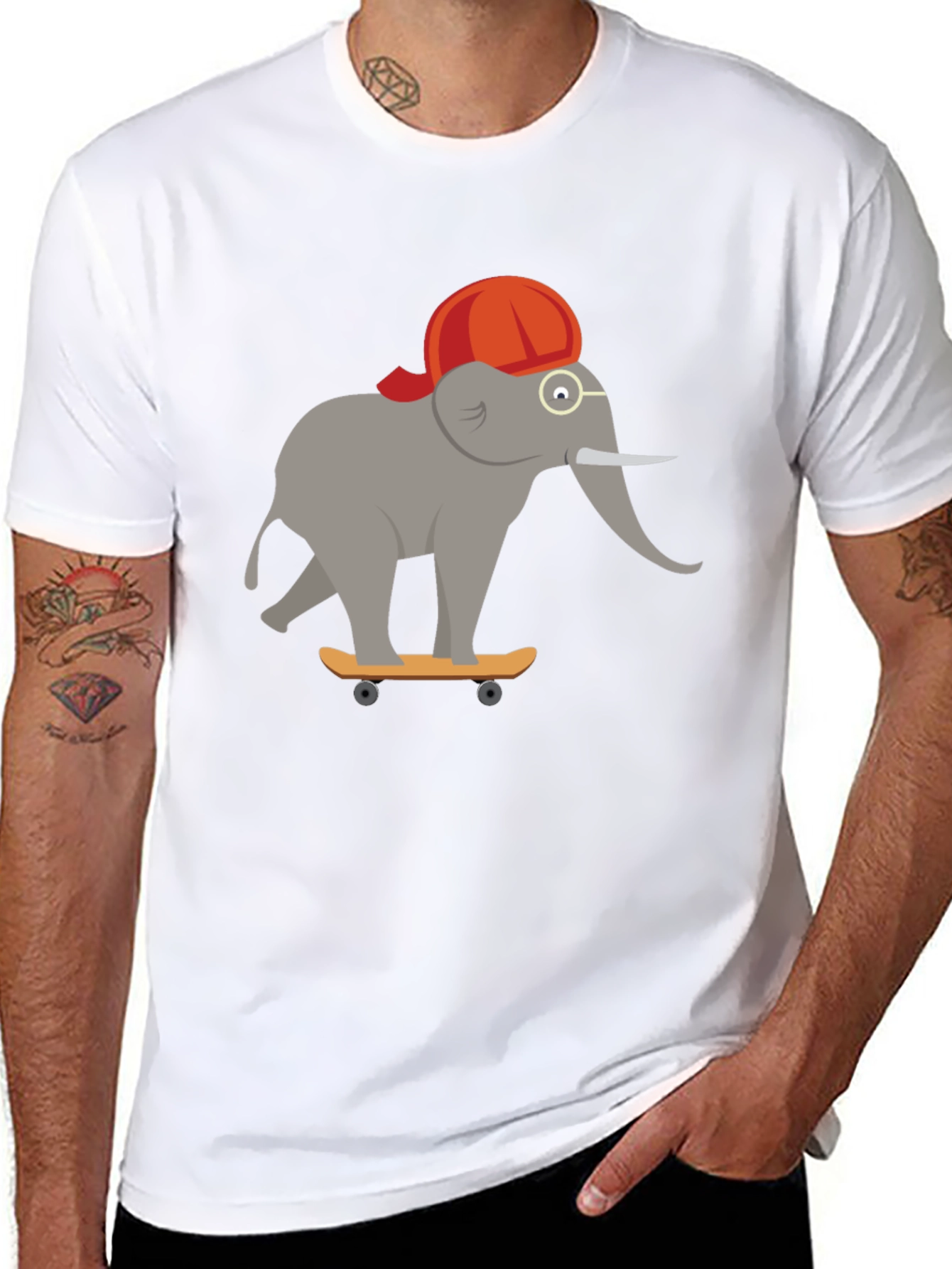 Skateboarding Elephant T-Shirt