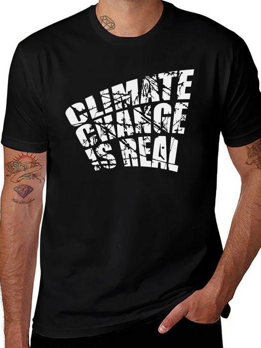 Climate Change is Real Graphic Tee - Black
