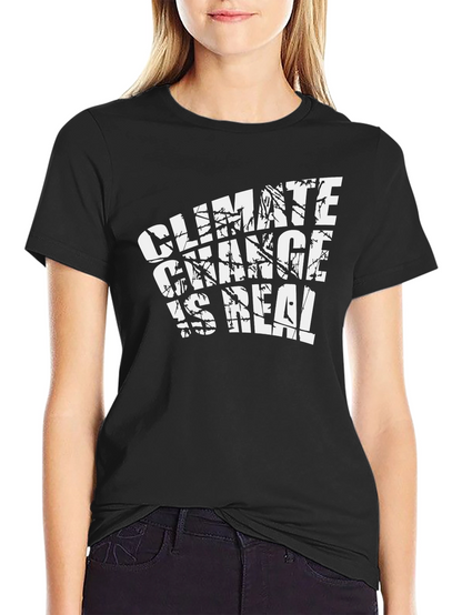 Climate Change is Real Graphic Tee - Black