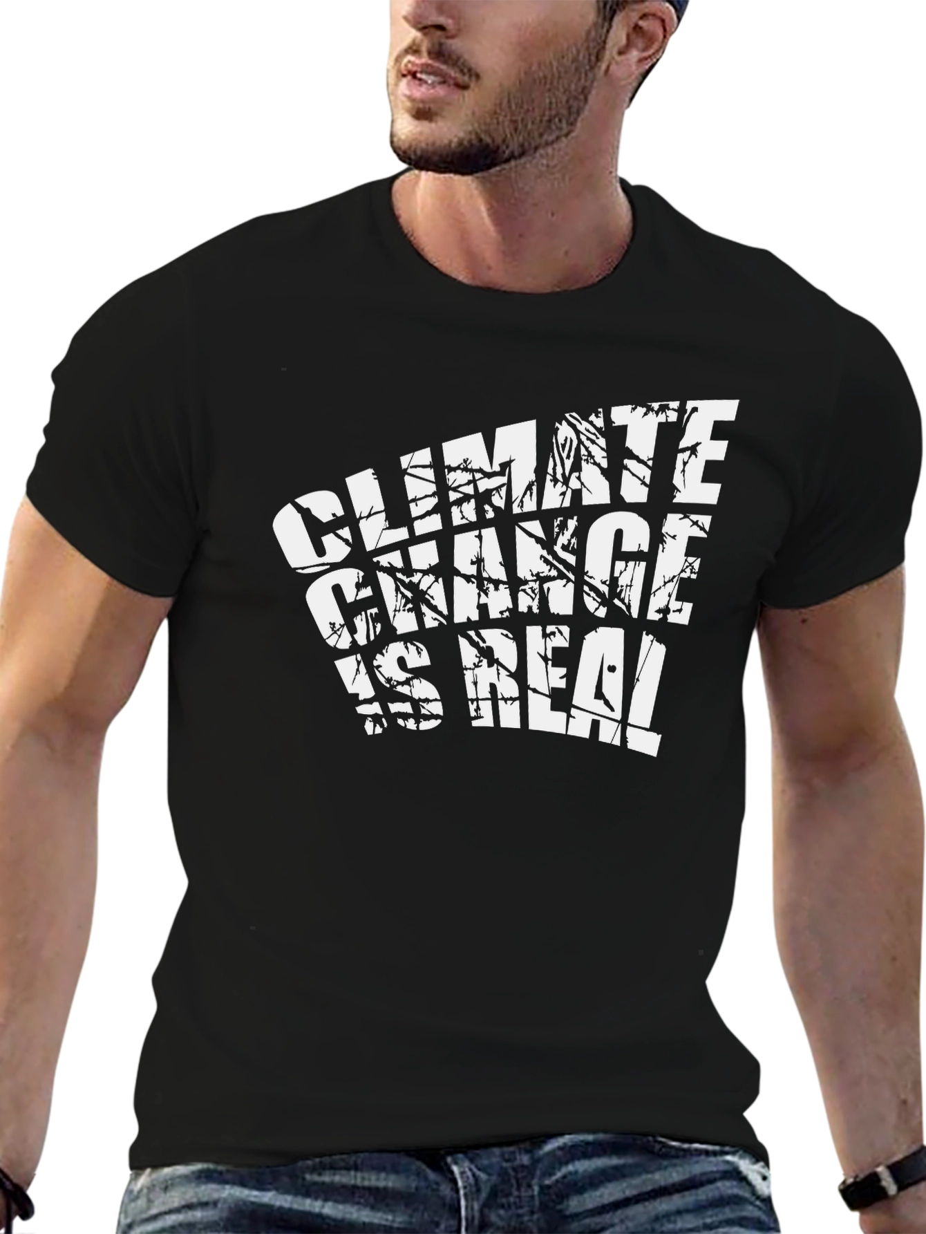 Climate Change is Real Graphic Tee - Black