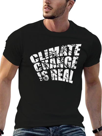 Climate Change is Real Graphic Tee - Black