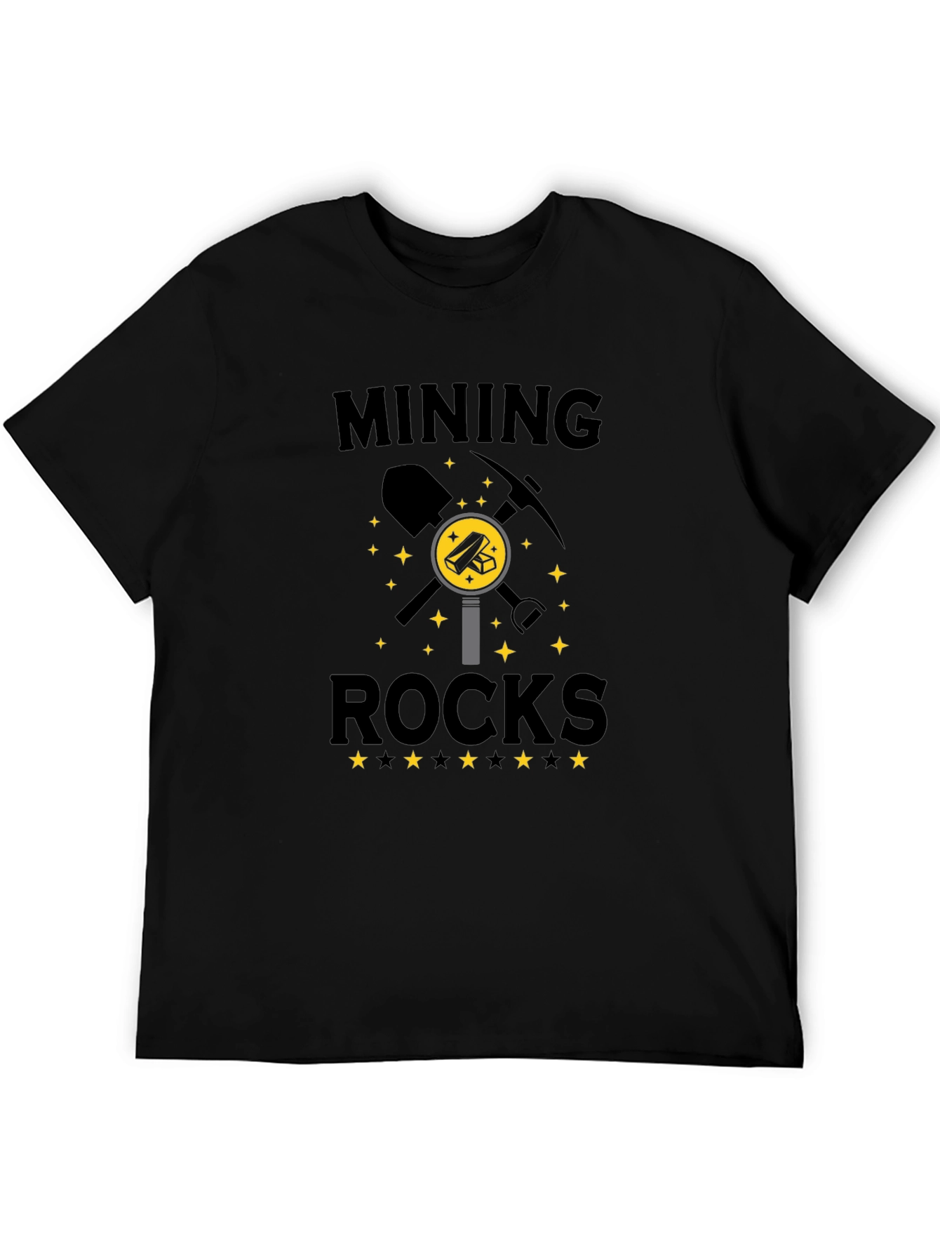 Mining Rocks T-Shirt - Black