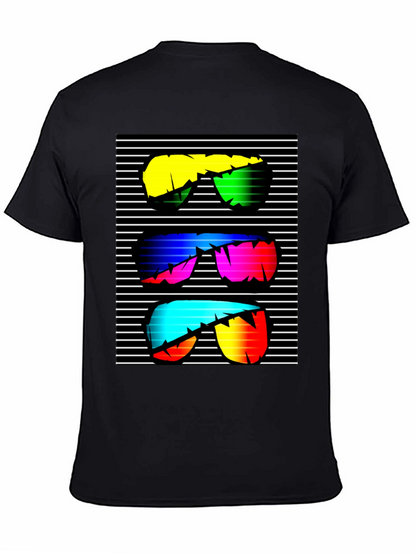 Retro Sunglasses Graphic T-Shirt - Black