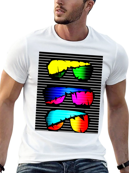 Retro Sunglasses Graphic T-Shirt - Black