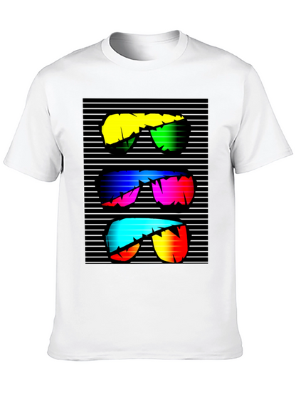Retro Sunglasses Graphic T-Shirt - Black