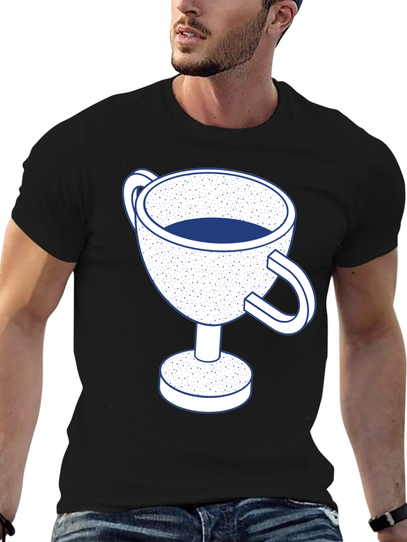 Trophy Graphic Tee - Unique Cup Design