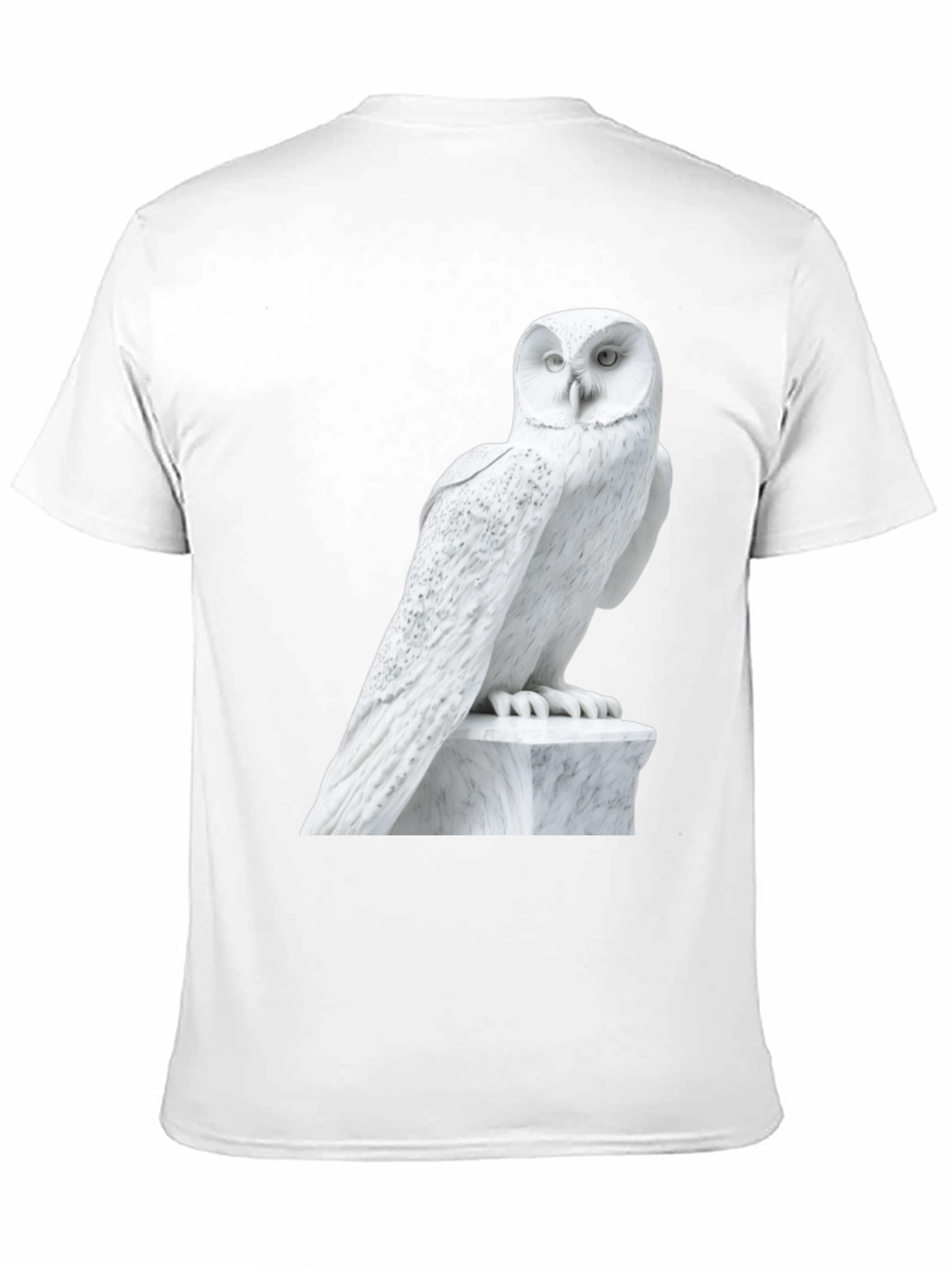 Owl Statue Graphic T-Shirt - Unisex Black Tee