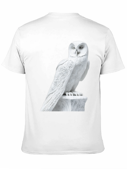 Owl Statue Graphic T-Shirt - Unisex Black Tee