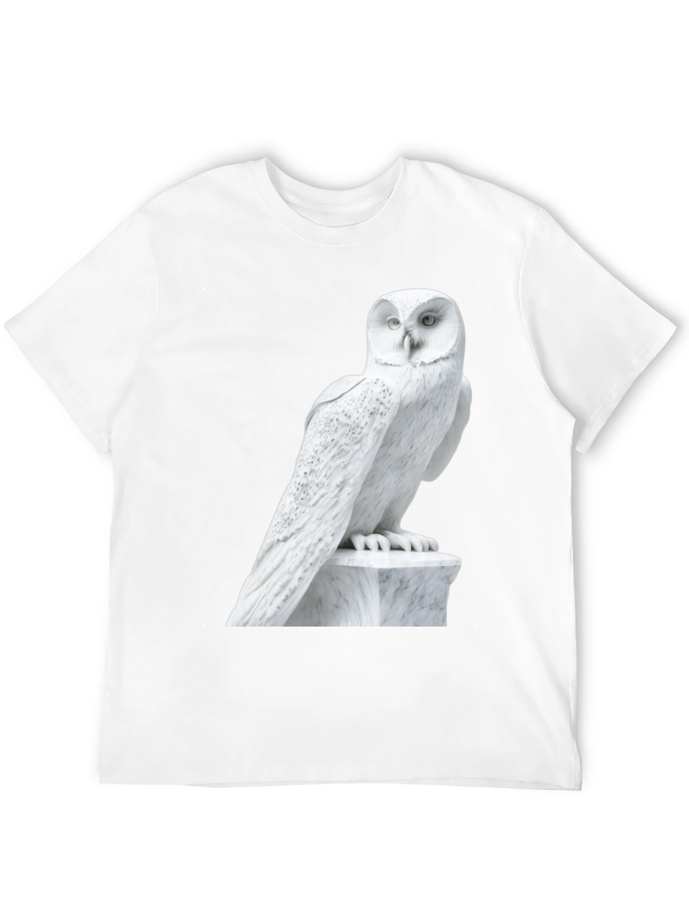 Owl Statue Graphic T-Shirt - Unisex Black Tee