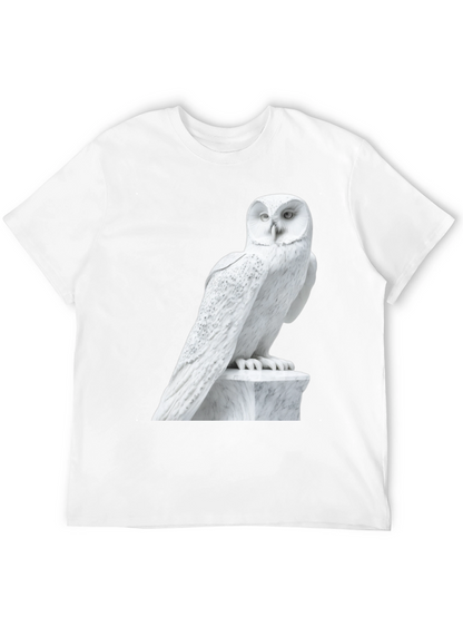 Owl Statue Graphic T-Shirt - Unisex Black Tee